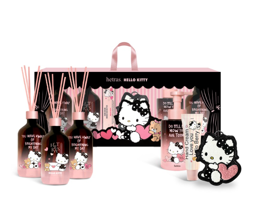 【預訂】韓國直送 Hetras x Hello Kitty Black Limited Gift Set