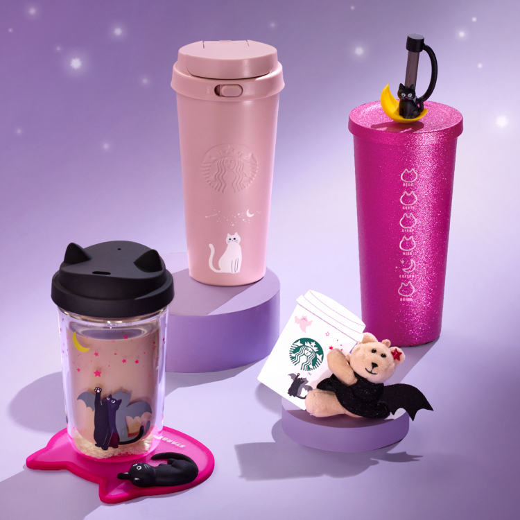 🎀【預訂】Starbucks JP MOON LIGHT HALLOWEEN 黑貓Bearista Keychain