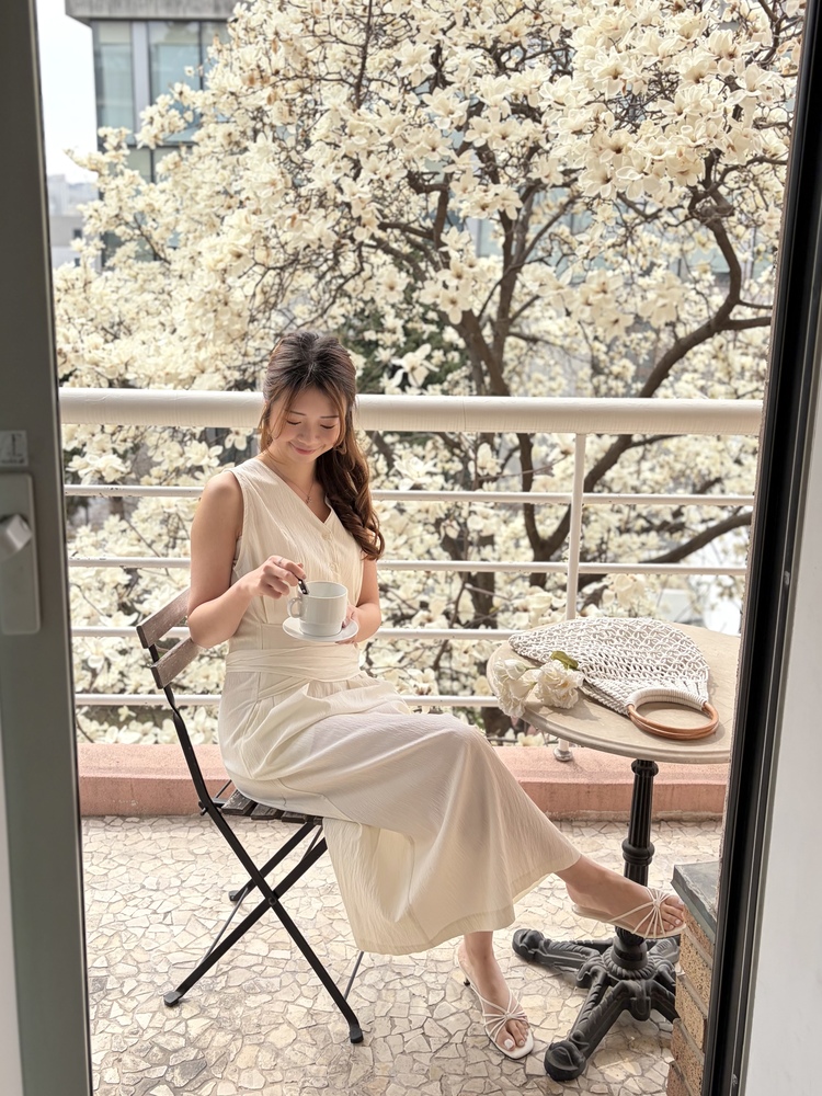 Arya Two-Way Textured Dress (Ivory)