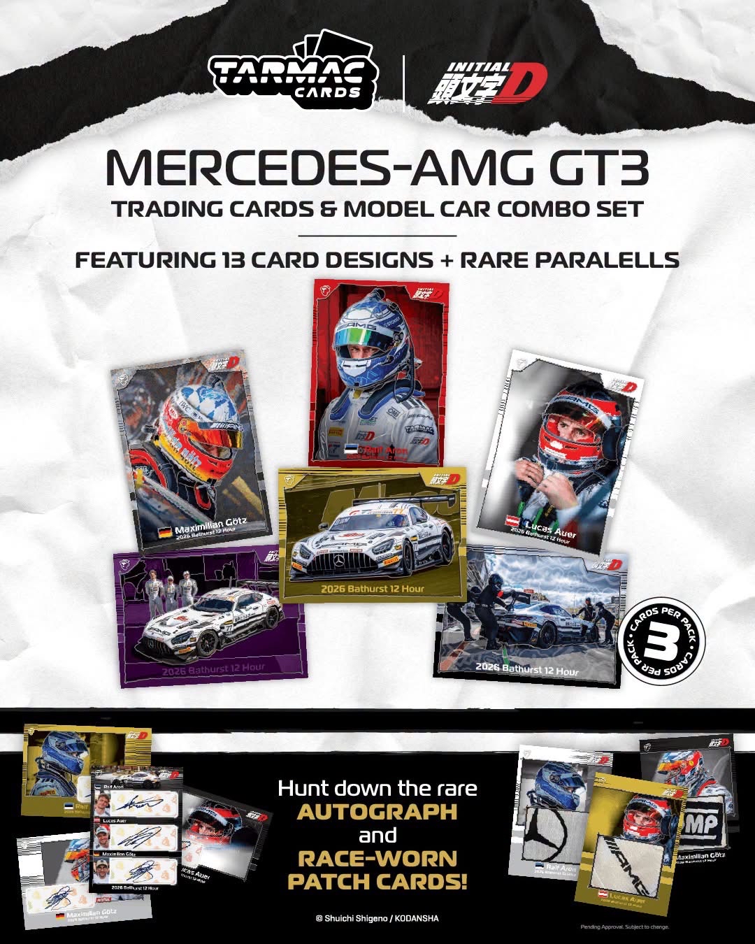 （預訂 Pre Order) Tarmac Works （ T64-062-26BH77 ）Mercedes-AMG GT3 Bathurst 12h 2026 Craft-Bamboo Racing Ralf Aron / Lucas Auer / Maximilian Götz