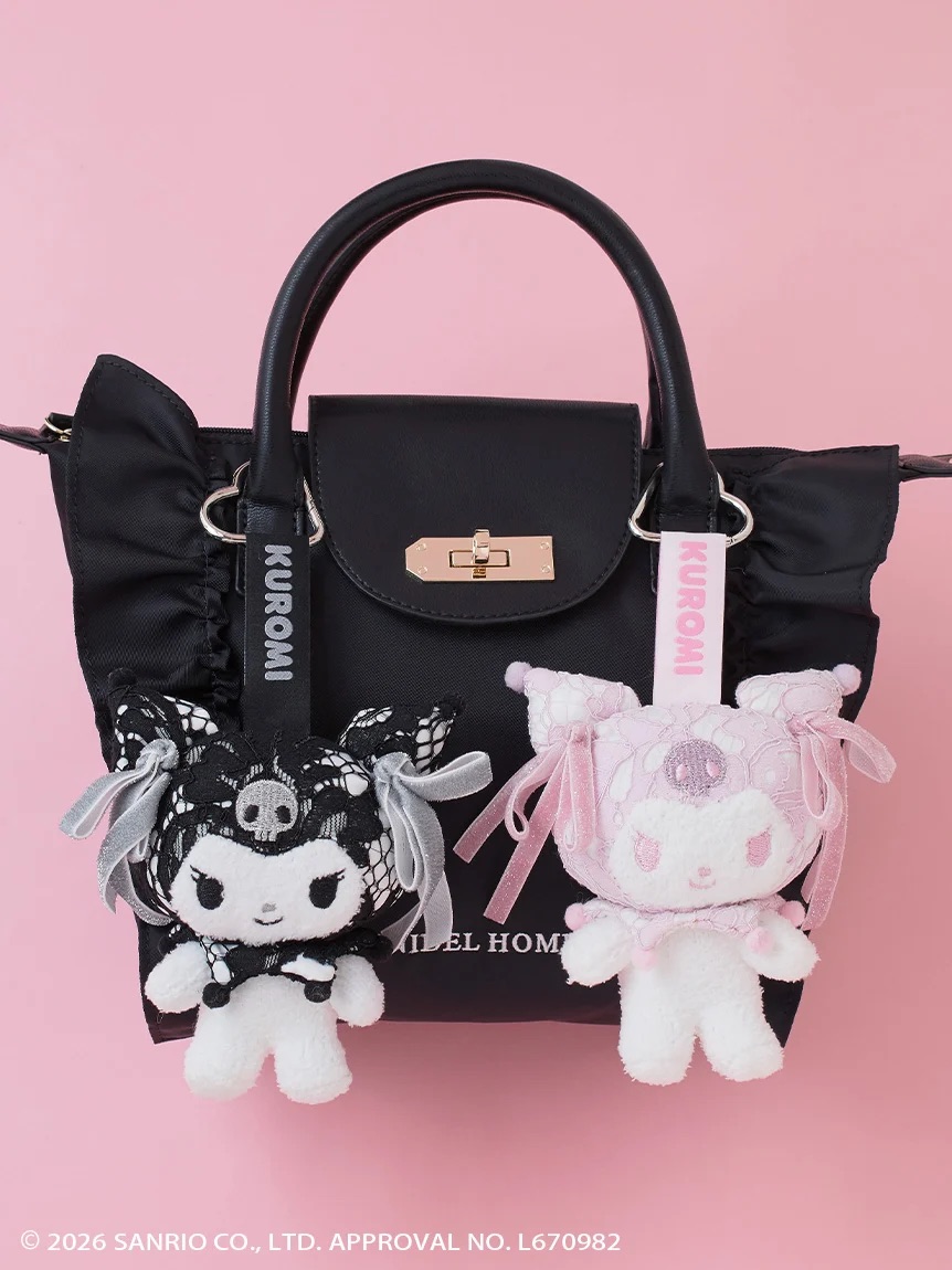 預訂｜日本版 SNIDEL HOME Kuromi x Lace 愛心扣 蝴蝶結公仔掛件
