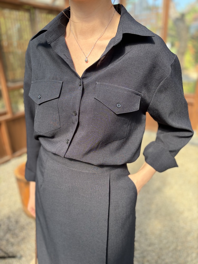 The Colette Wrap Set (Navy)