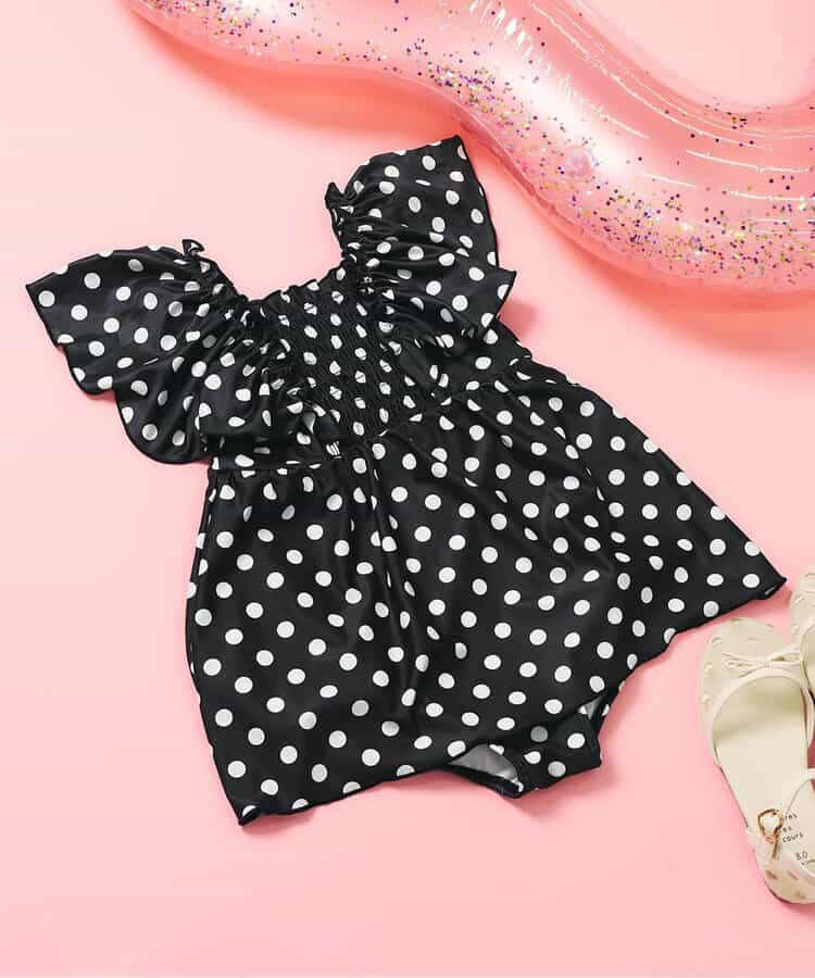 🇯🇵預訂 日本直送🇯🇵Apres les cours六色圖案印花褶皺荷葉邊連身泳衣