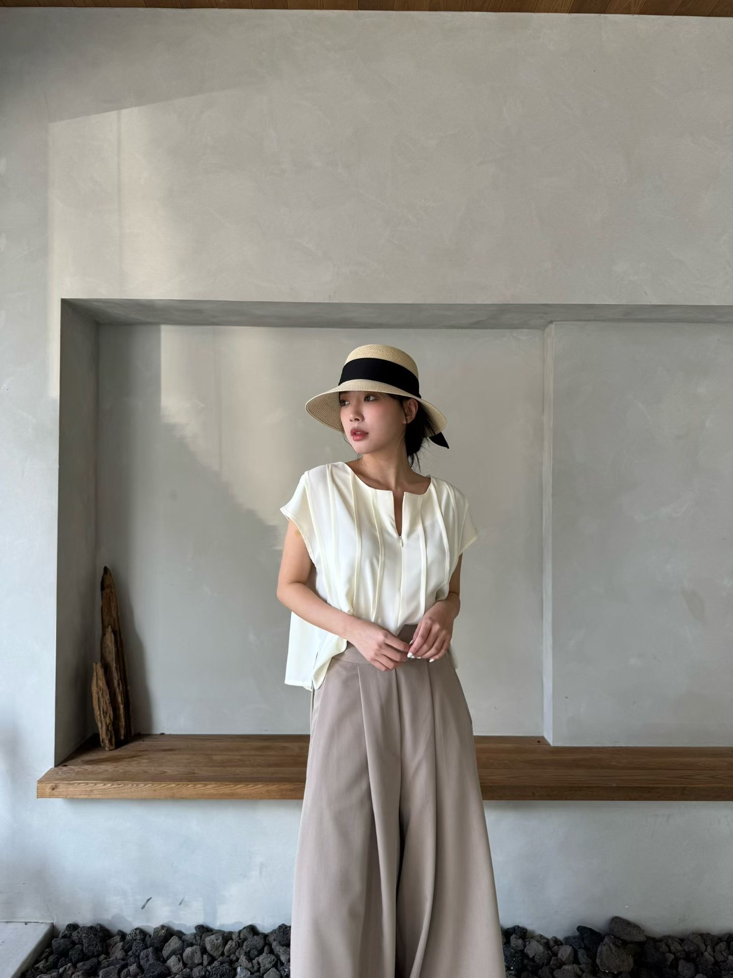 MG23_05 蝙蝠拉鍊TOP (3色)