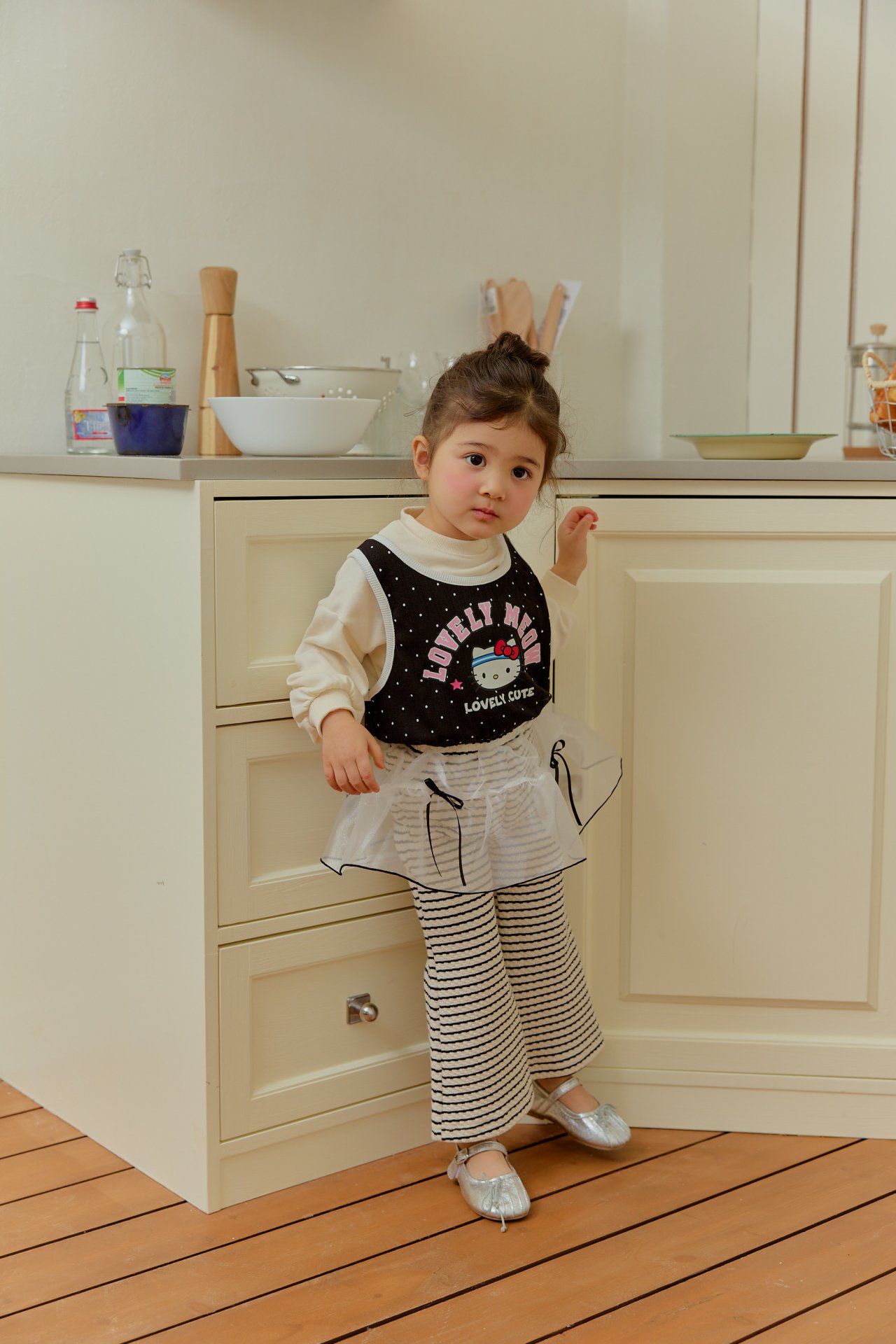 Hello Kitty 假兩件 Top