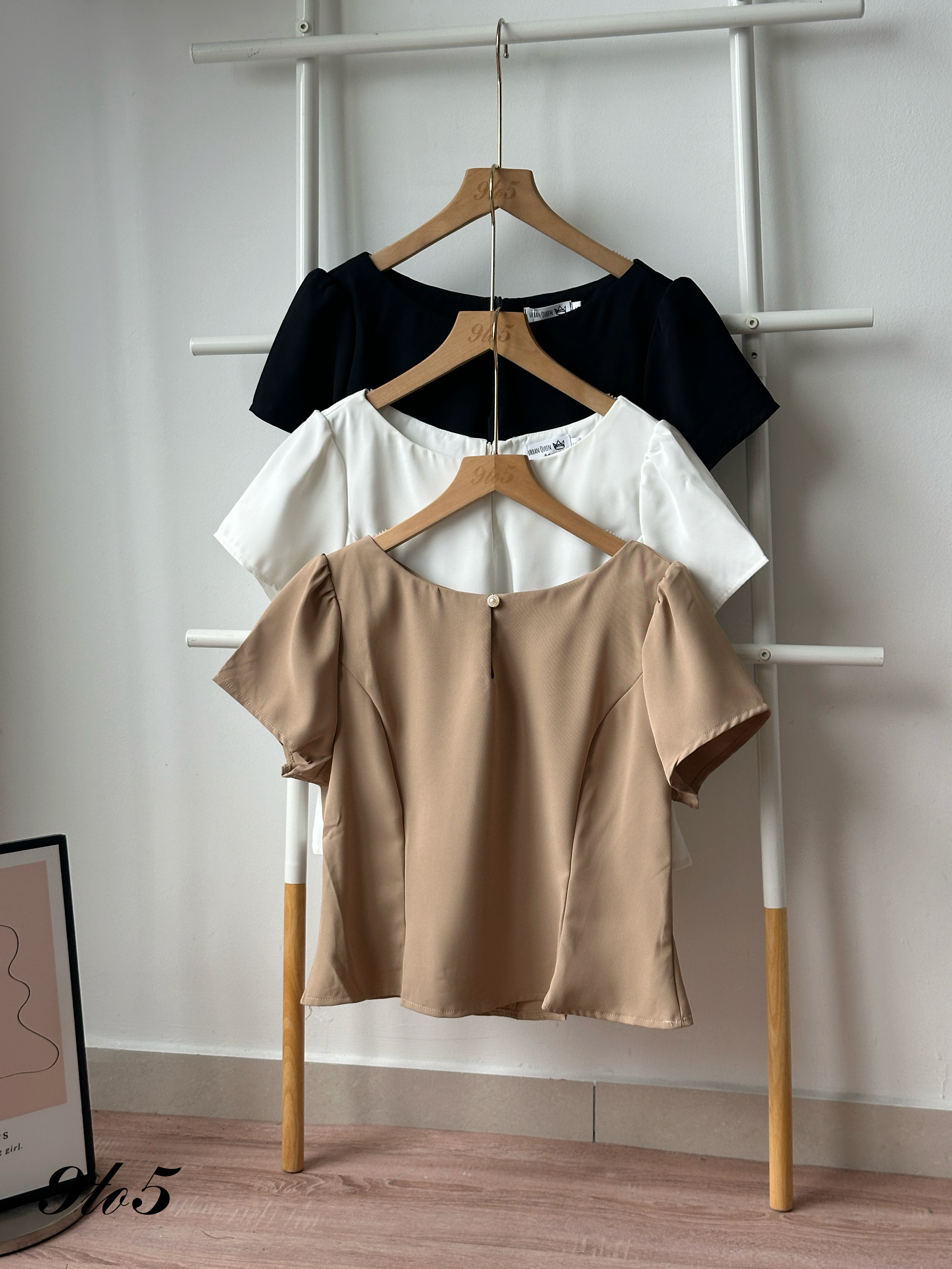 T4403 Puff Sleeve Blouse - 3 Colors 