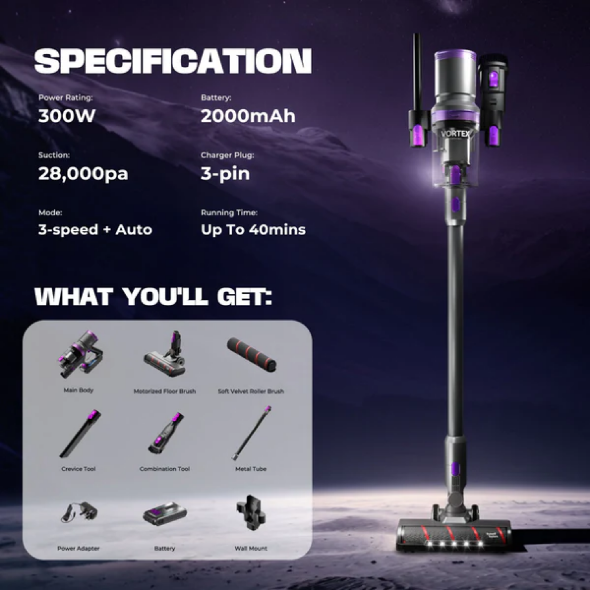 Russell Taylors 300W Cordless Vacuum BLDC (X2)