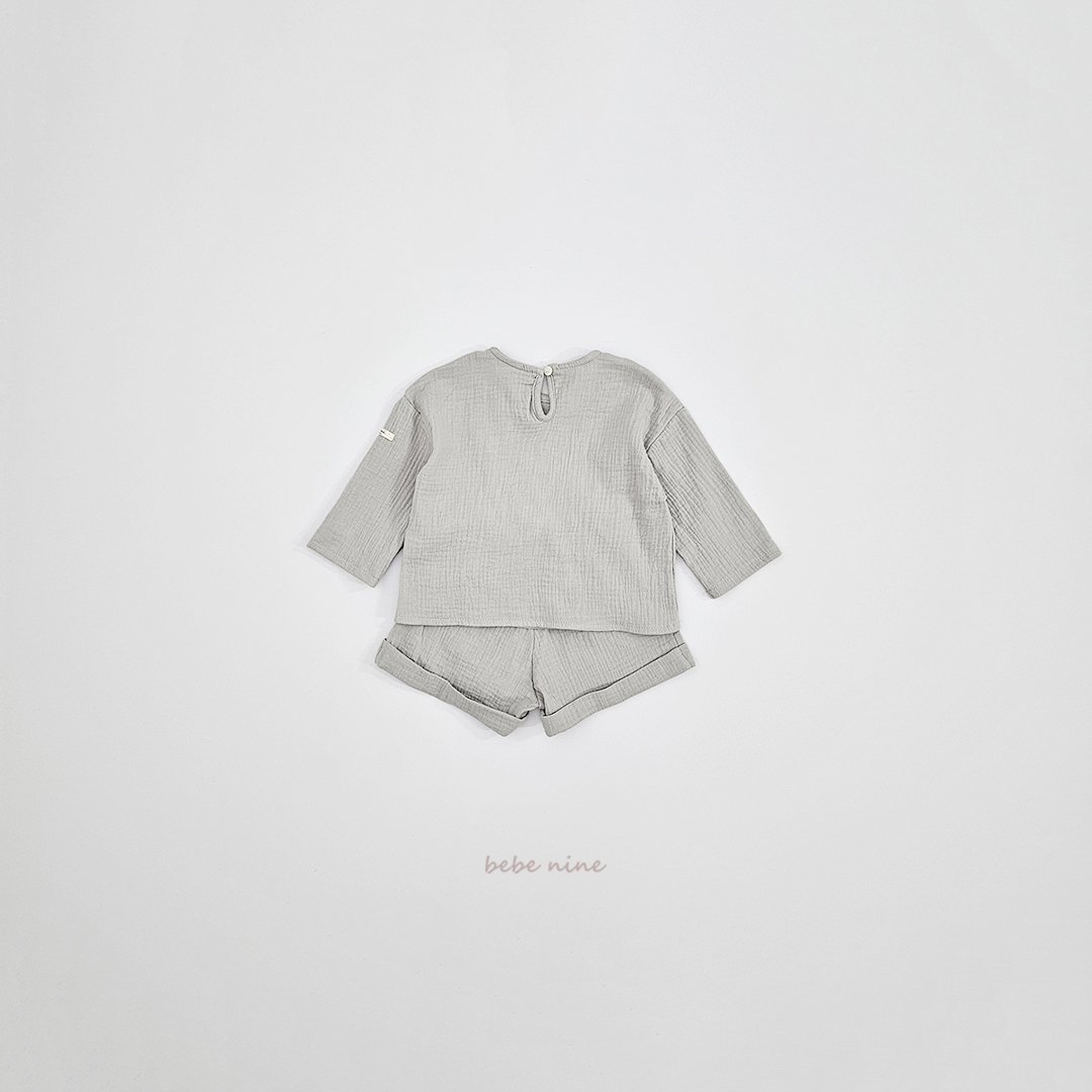 🌸預訂 韓國直送🌸🇰🇷Bebenine兩色簡約純色棉紗長袖上下套裝