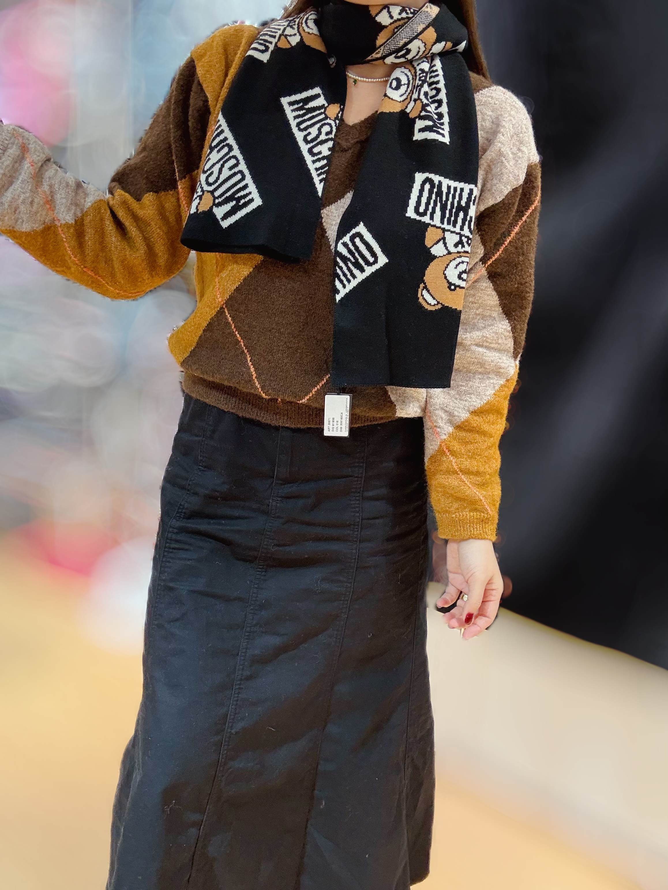 Moschino scarf BearS/blk