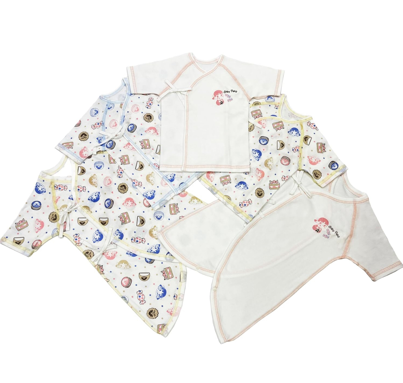 🇯🇵預訂 日本直送🇯🇵Peko牛奶妹印花新生兒純棉打底五件套