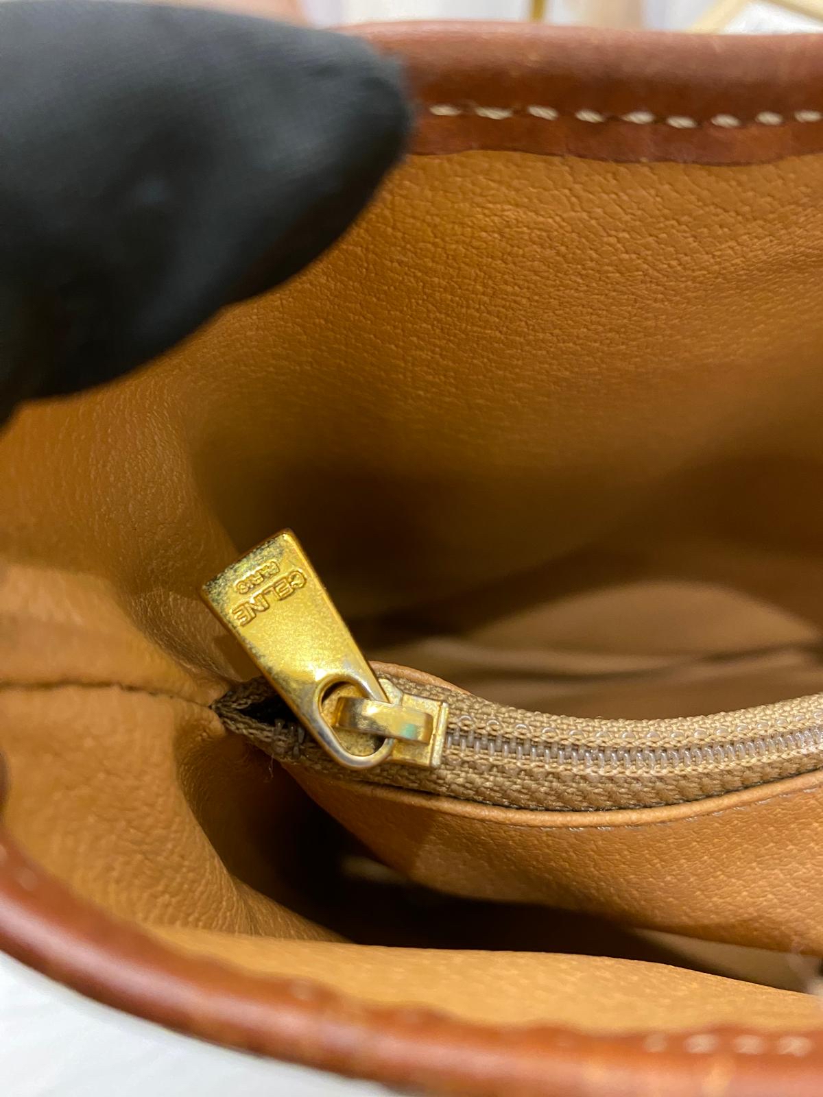 Celine Vintage Macadam Triomphe Bucket Bag