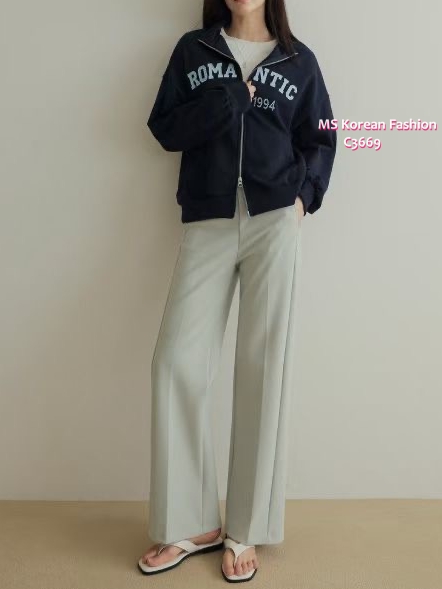 C3669 韓國🇰🇷拼色字母外套