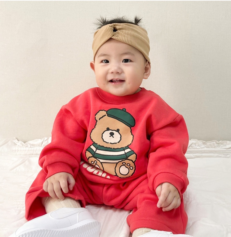 UBMOM 2023 Winter Teddy Series Berry Teddy 長褲-紅色