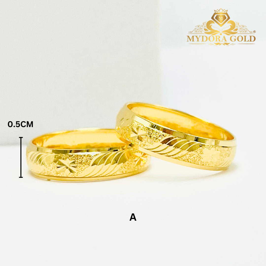 MYDORA Cincin Belah Rotan Klasik Bajet l Emas 916/22K