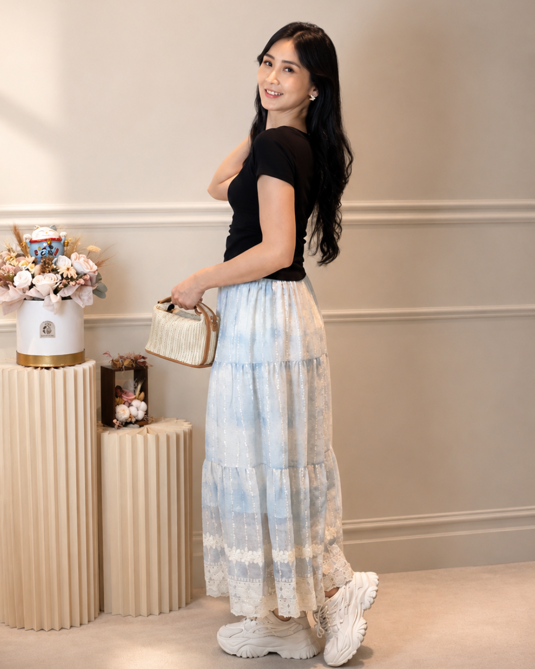 5122 Celestia Lace A Line Skirt 