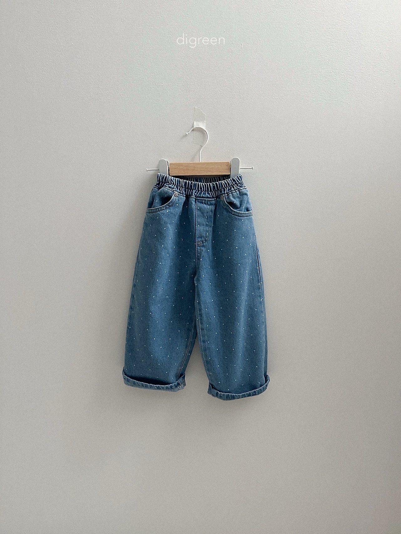 Digreen | dot denimt pants 