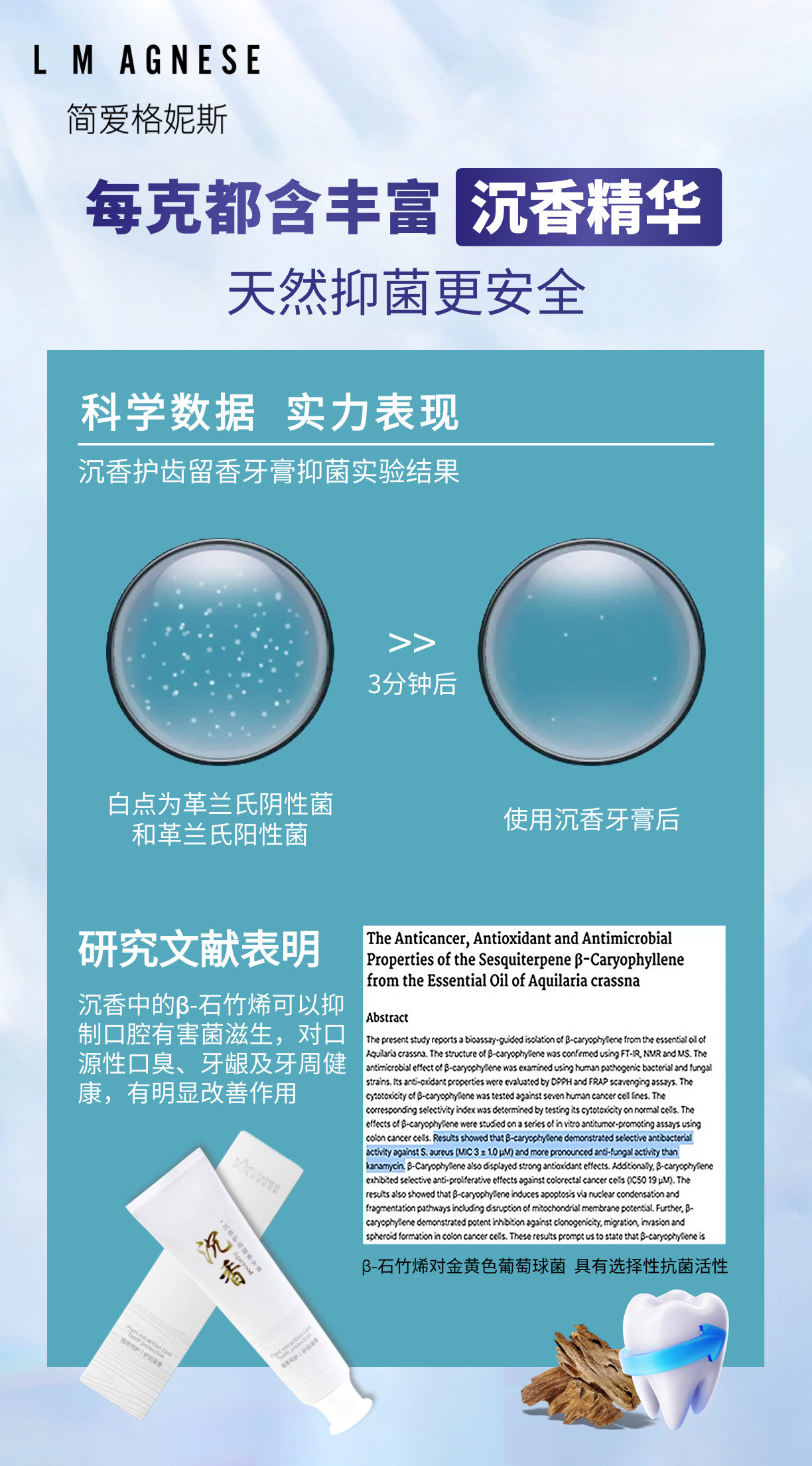 沉香牙膏 Agarwood Teeth Protection 100g