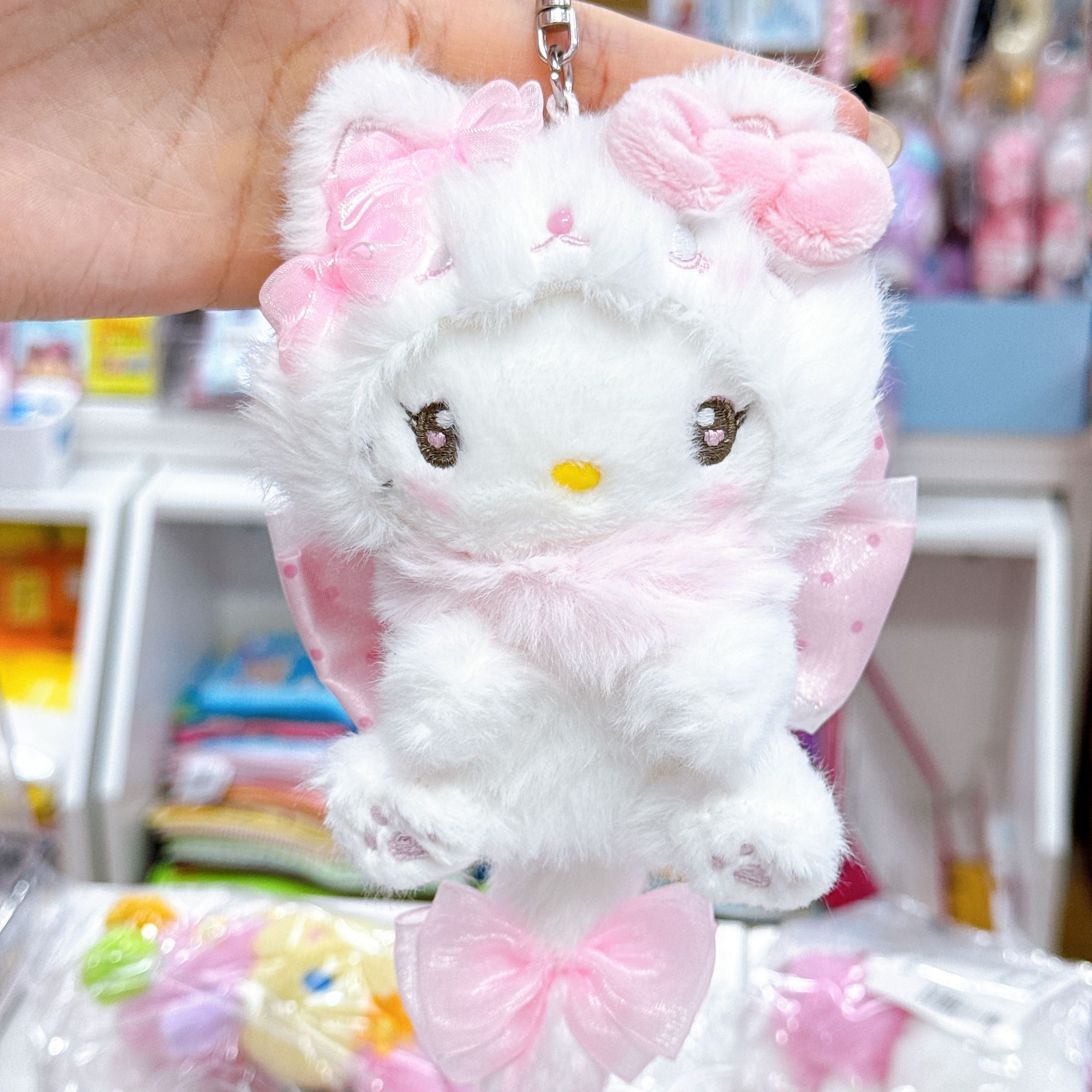 日本直送日本版白色貓咪系列公仔掛飾