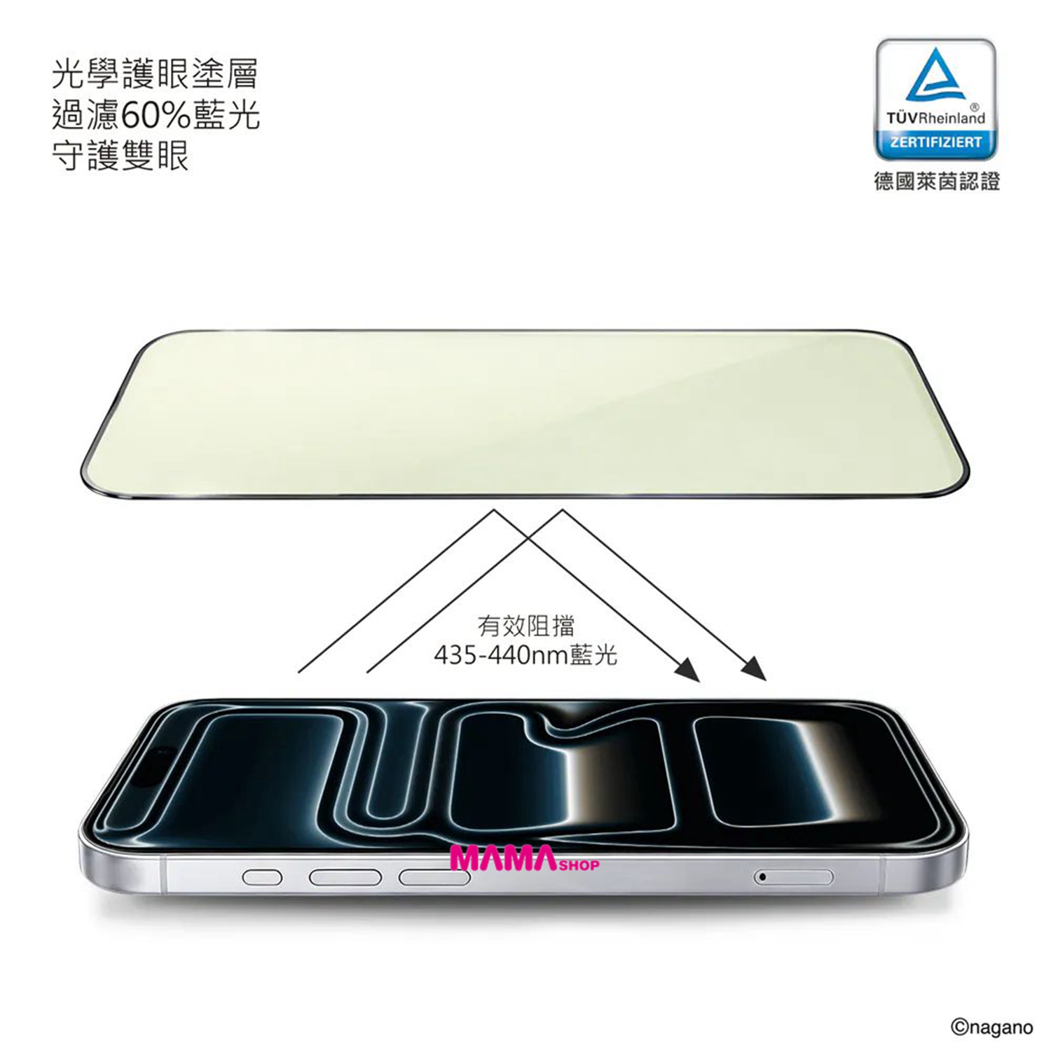 台灣直送 Chiikawa吉伊卡哇  iPhone 18 低藍光息影鋼化膜
