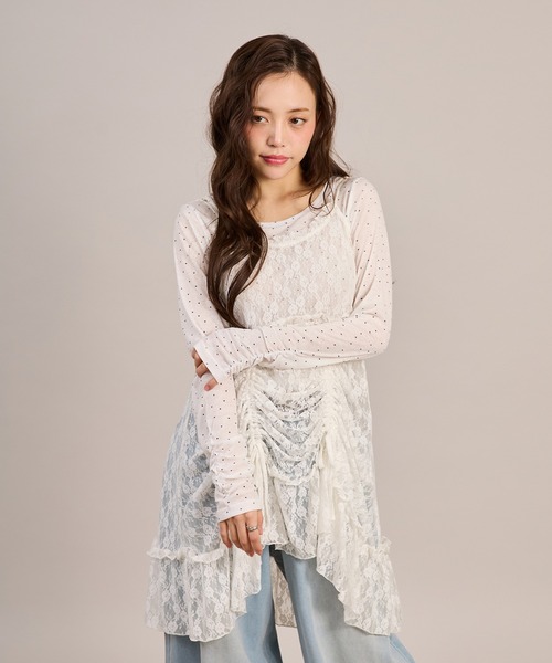 Lace抽繩吊帶外搭【JOT003】