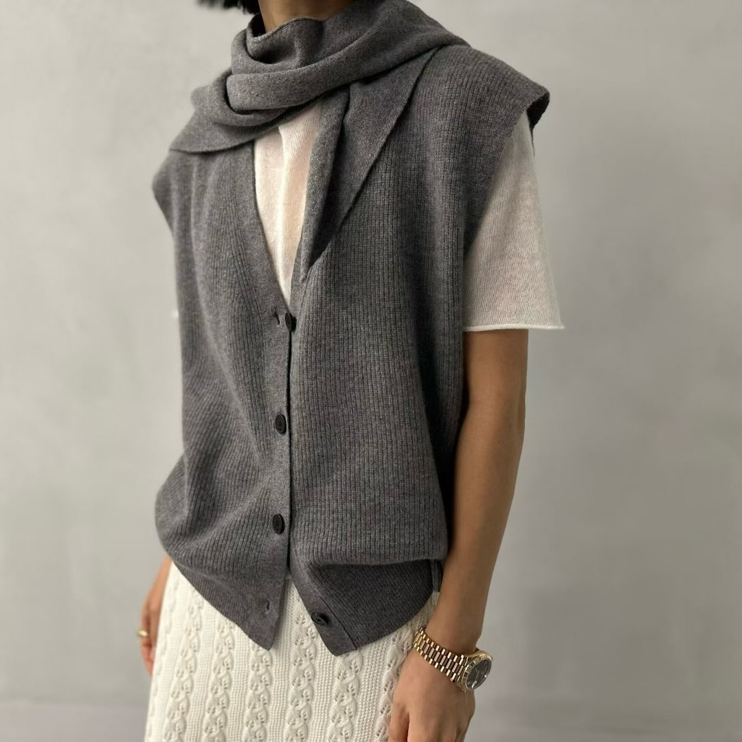 (2026FW) MAISONSTAFF - VEST  WITH SCARF