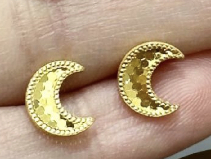 【实心5G】蝴蝶结/碎冰金币/月亮/蝴蝶耳钉