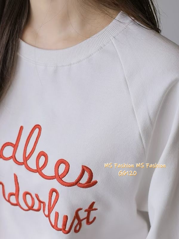 G6120 韓國🇰🇷刺繡潦草字母top