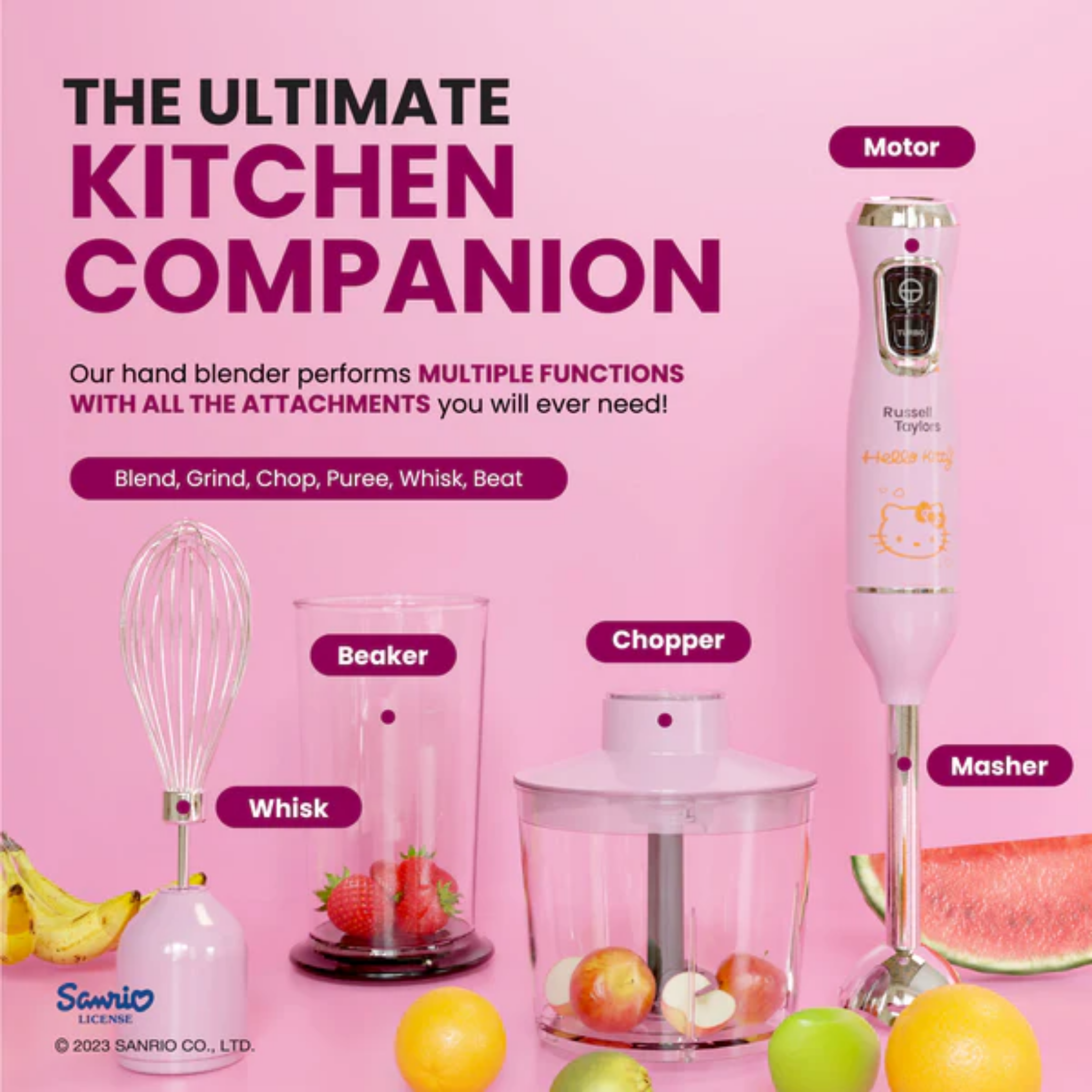 Russell Taylors Hello Kitty Hand Blender (HB1HK)