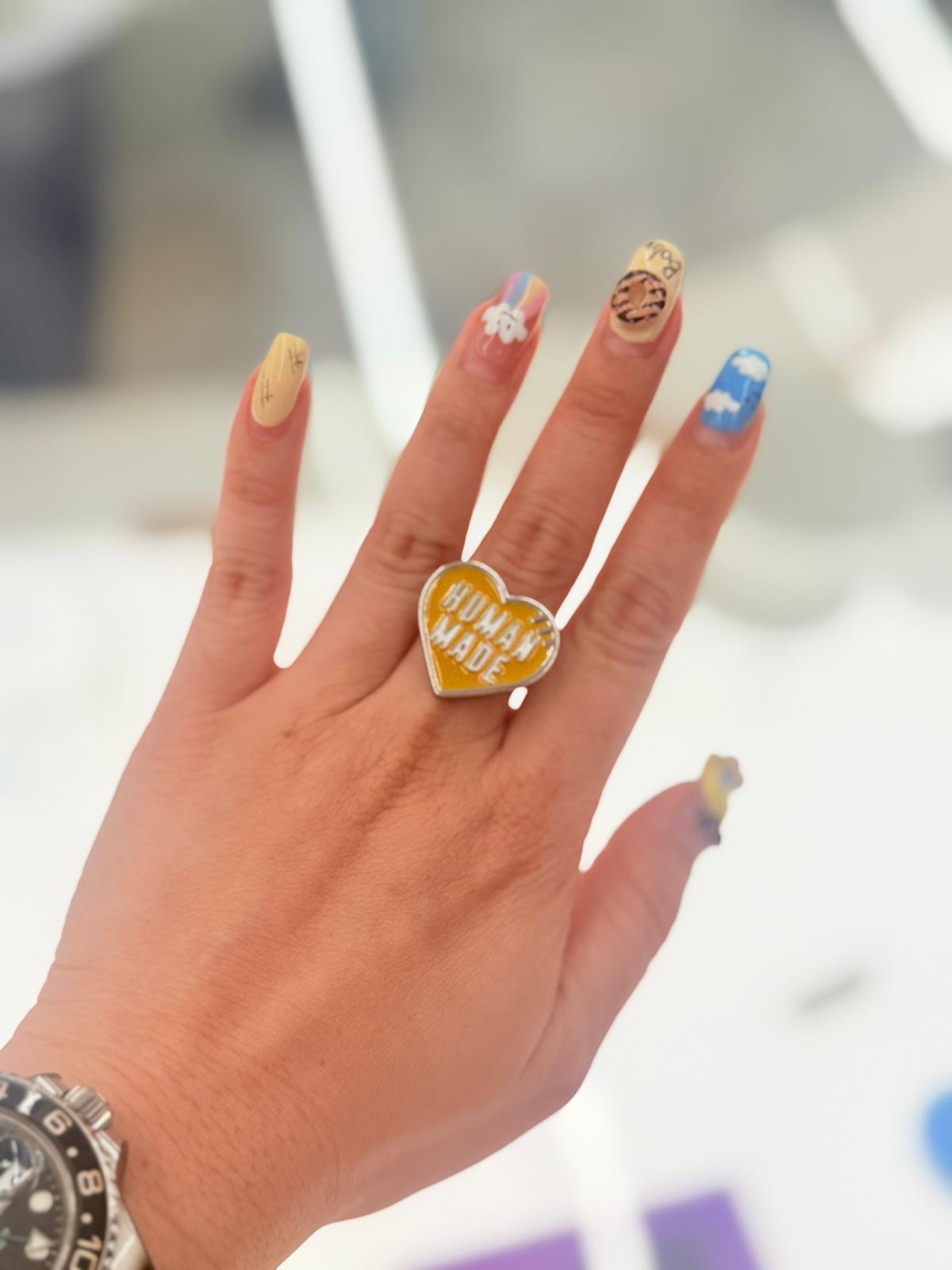 現貨🩷 Human made rings 後面可adjust Pink