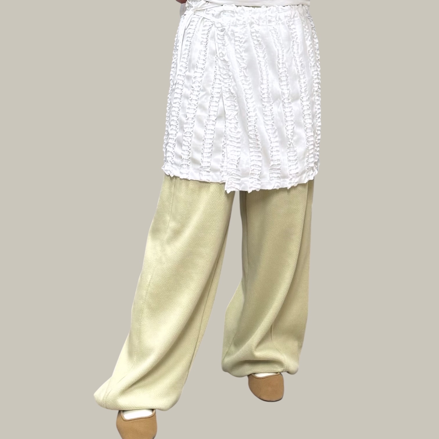 221018 立體直紋綁帶裙