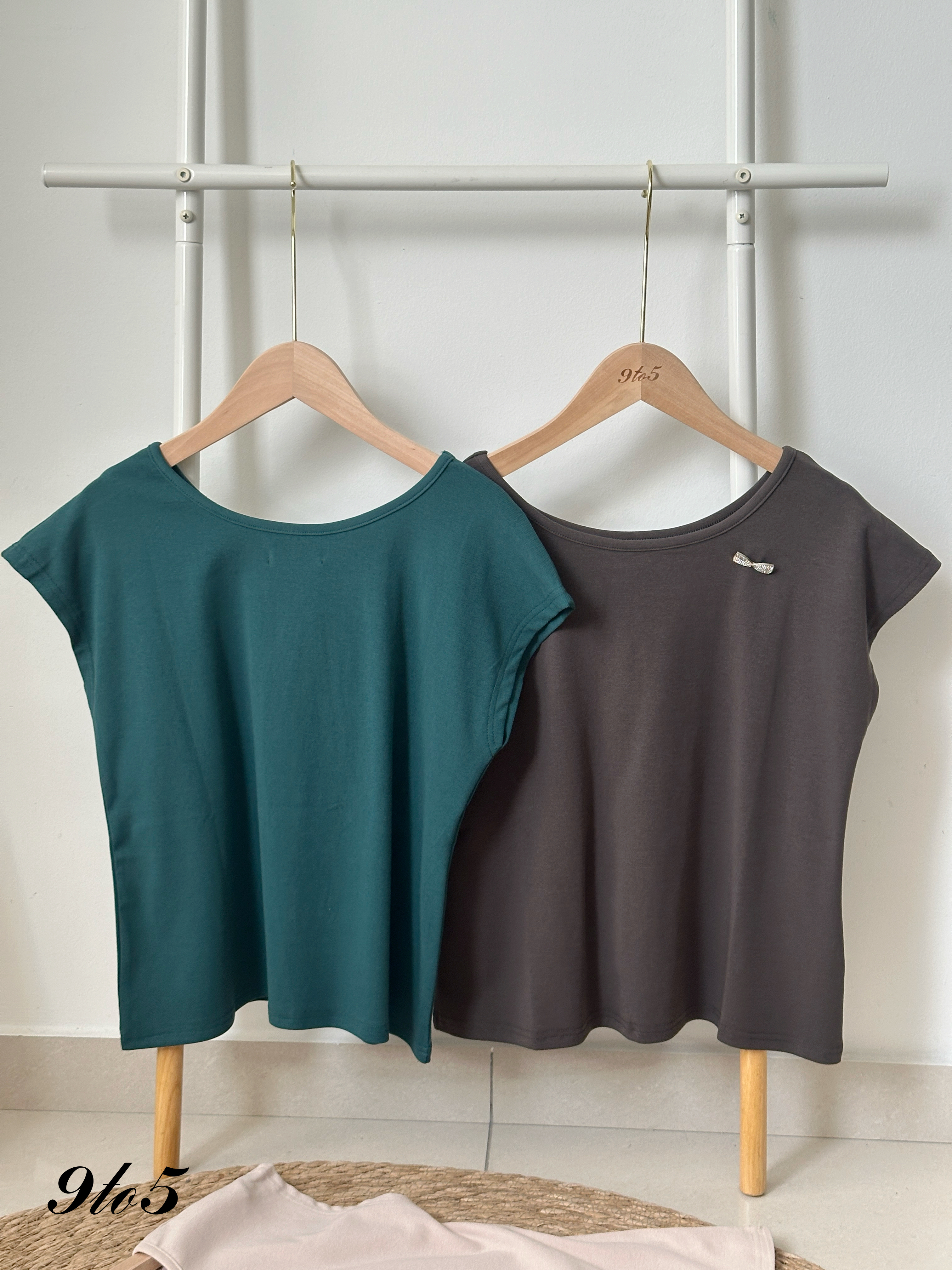 T4231 Cape Sleeve Plain Tee - 4 Colors 