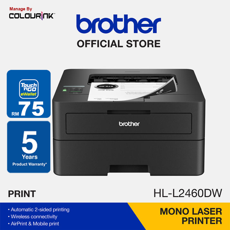 Brother HL-L2460DW A4 Single Print Mono Laser Printer Auto Duplex Network L2370DN L2460DN