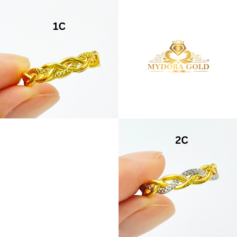 MYDORA Cincin Mini Twisted Rapunzel (5G) l EMAS 916/22K