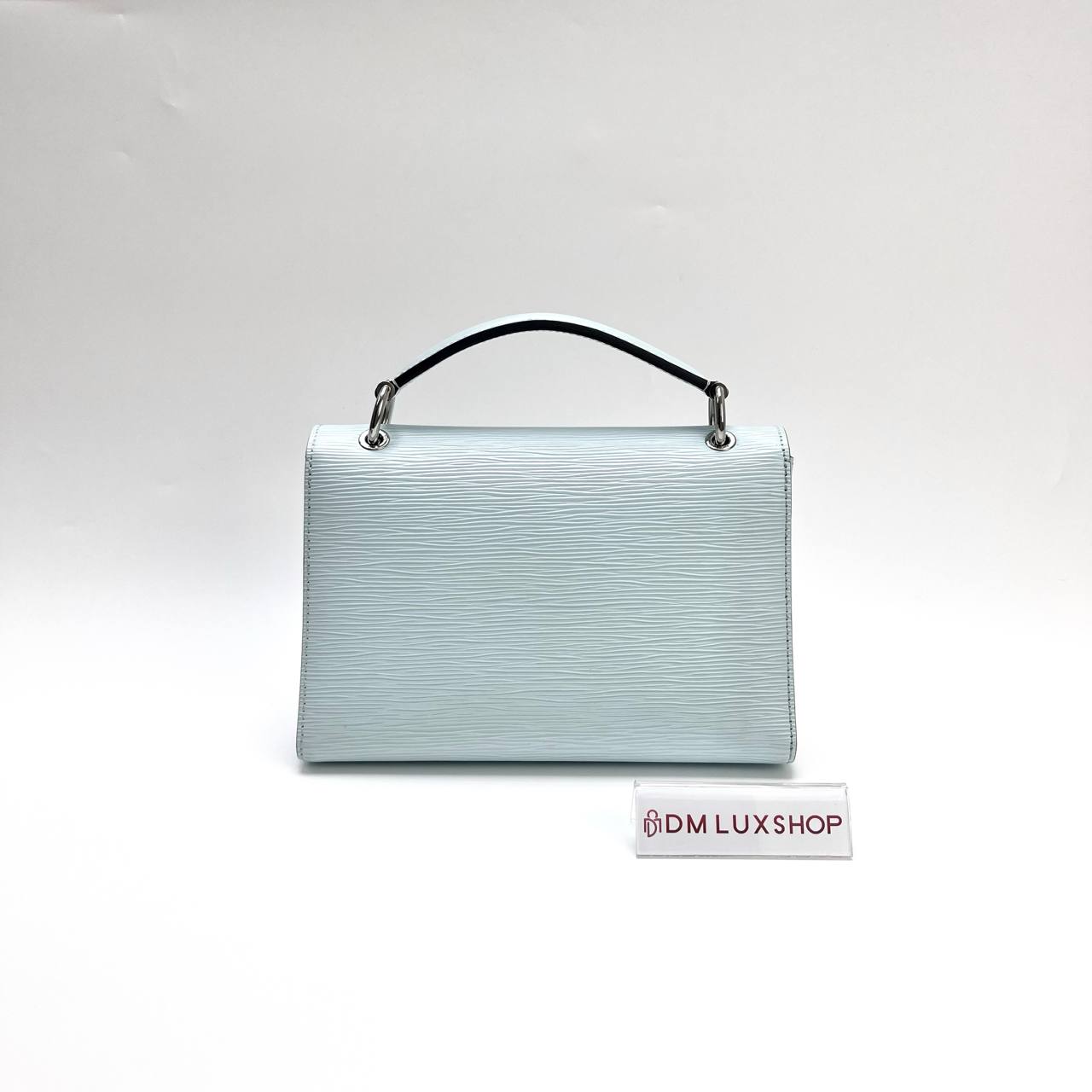 LV Pochette Grenelle Light Blue Epi Leather Bag SHW