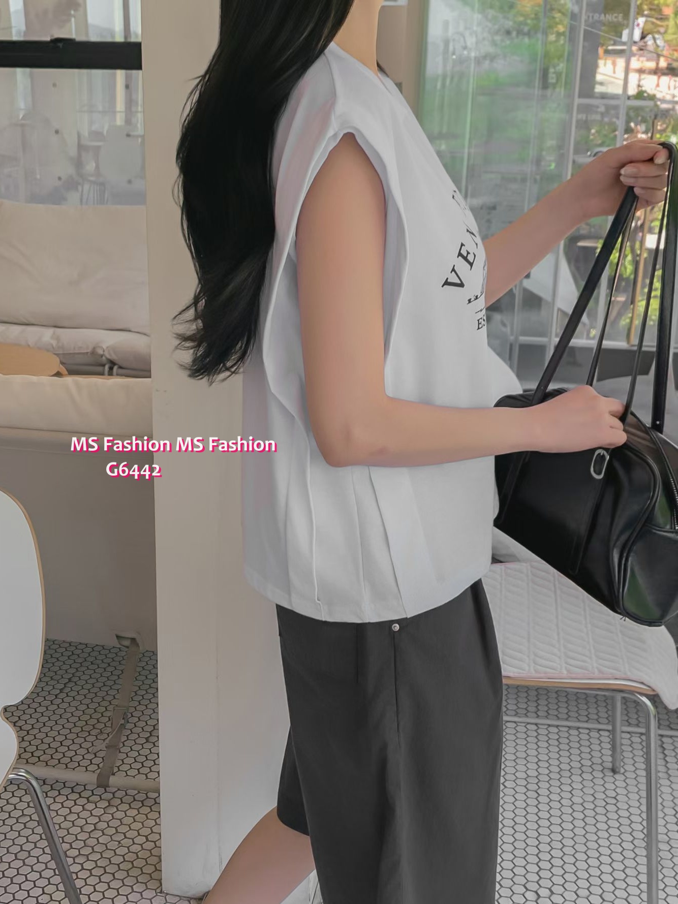 G6442 靚靚字母print top