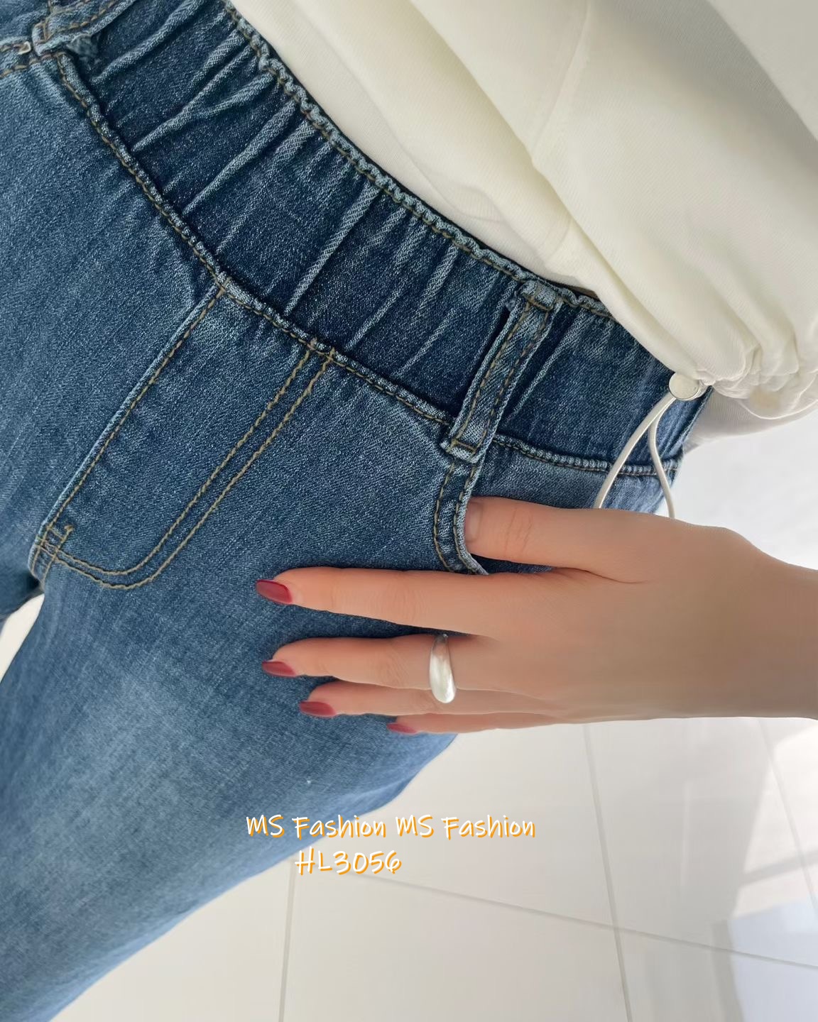 HL3056 韓國🌼Howluk全橡筋腰闊筒牛