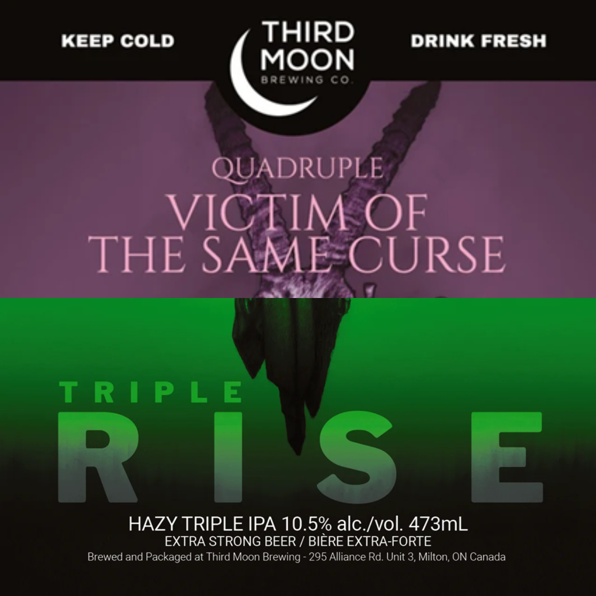 Third Moon TRIPLE RISE TRIPLE IPA / QUADRUPLE VICTIM OF THE SAME CURSE QUAD IPA