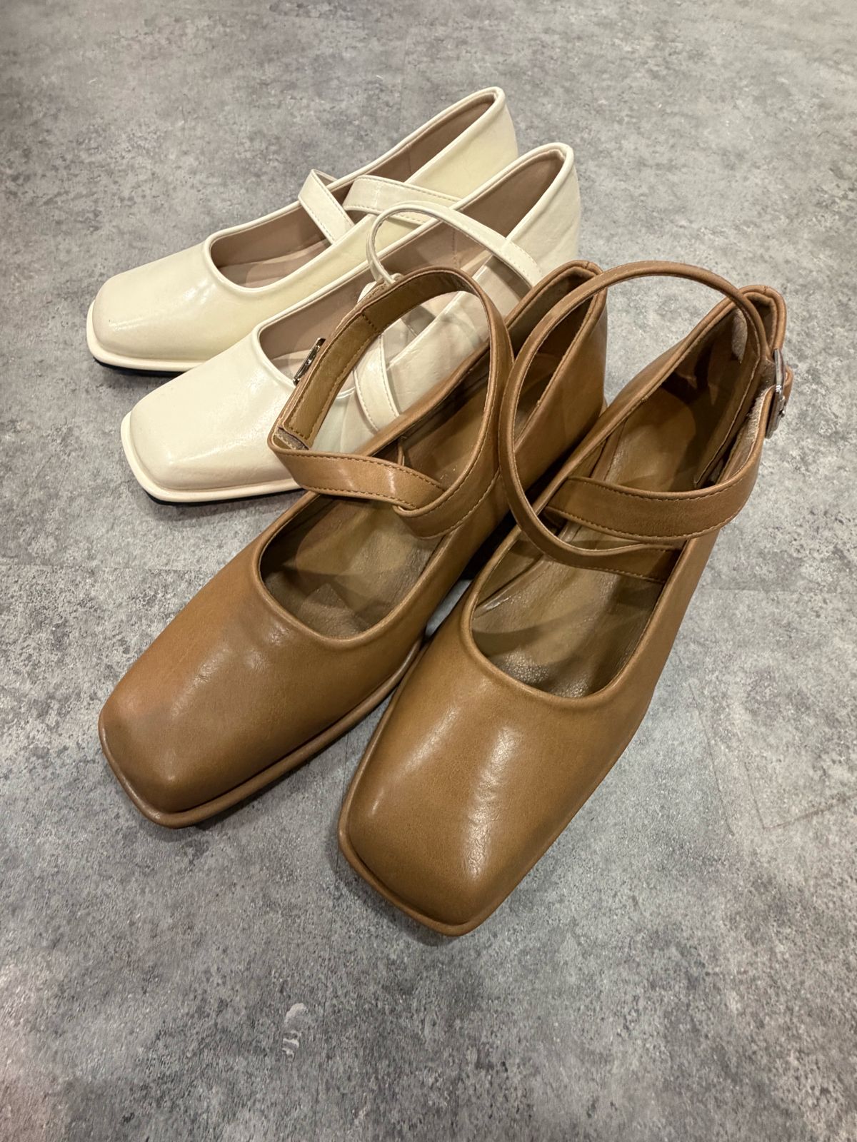 復古方頭瑪麗珍鞋