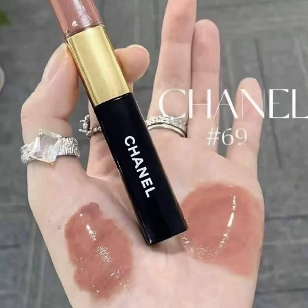 CHANEL LE ROUGE DUO ULTRA TENUE 極致持久亮色兩用唇彩 #69 TENDER BEIGE 白桃烏龍奶茶色 4.5ml+3.5ml