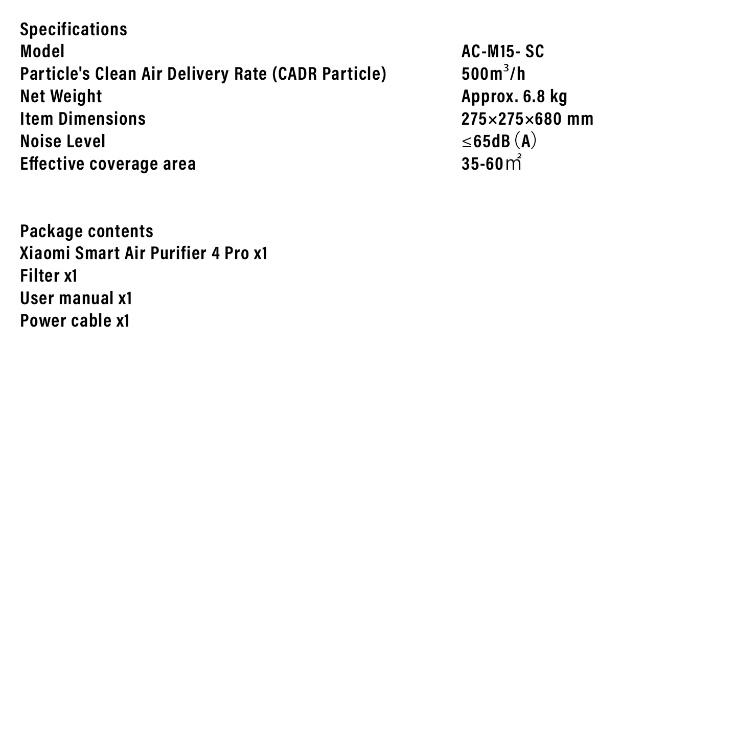 Xiaomi Smart Air Purifier 4 Pro CADR 500 (BHR5056EU)