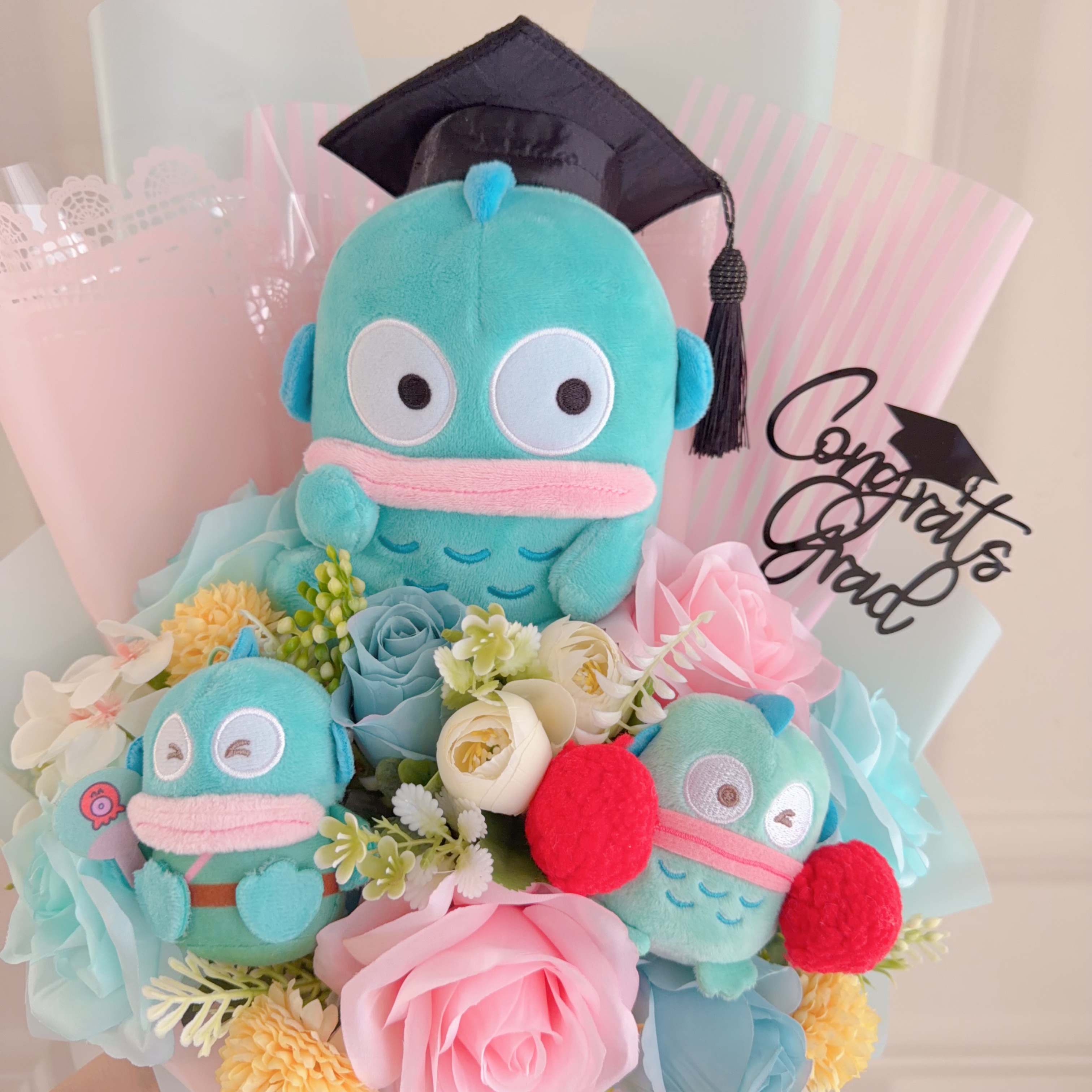 (現貨)水鬼畢業公仔花束