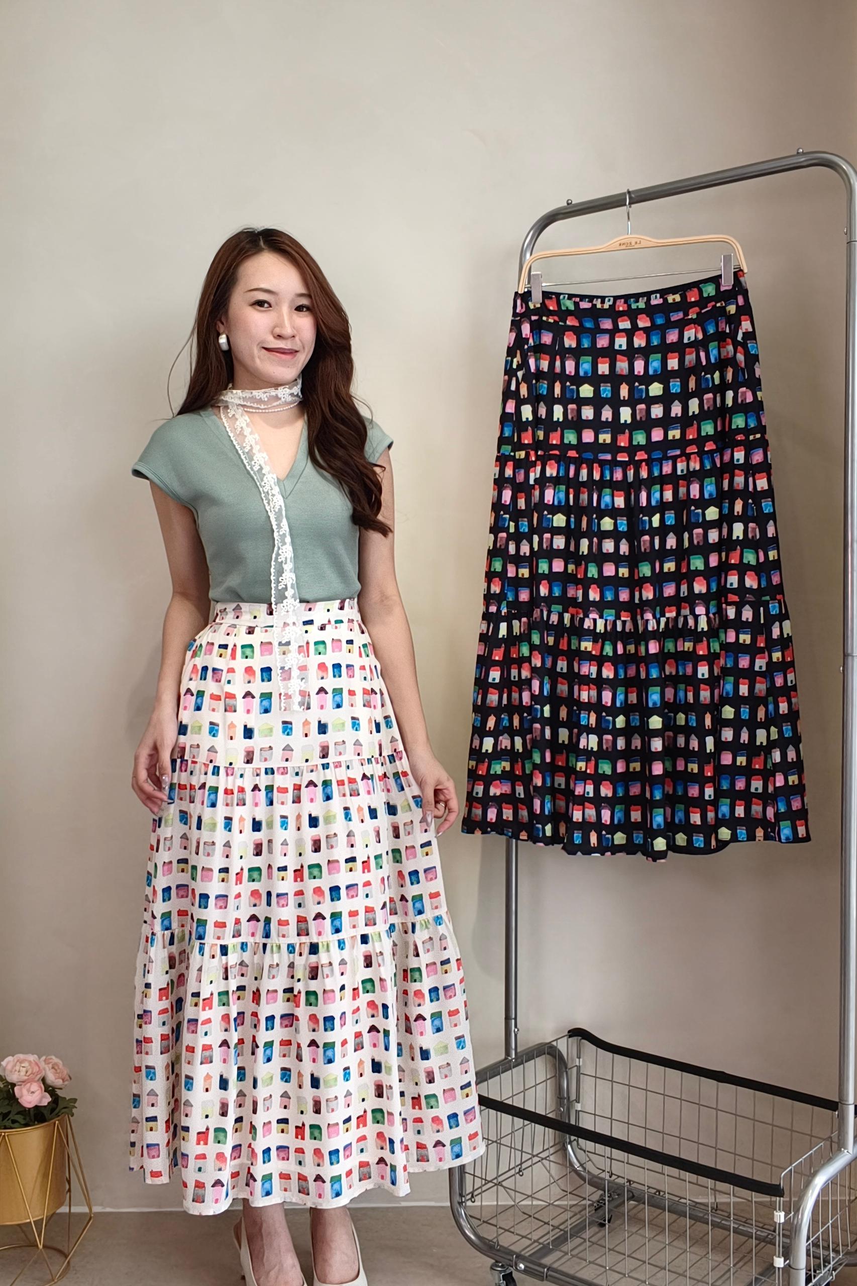 3193 Color Muse Tiered Maxi Skirt