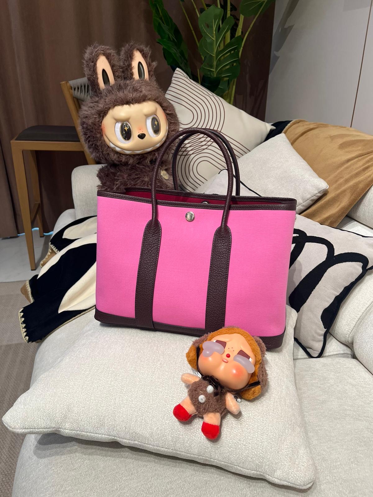 Hermes Garden Party 30 Stamp Z Pink 100%Authentic, 98%New ✅Dust bag