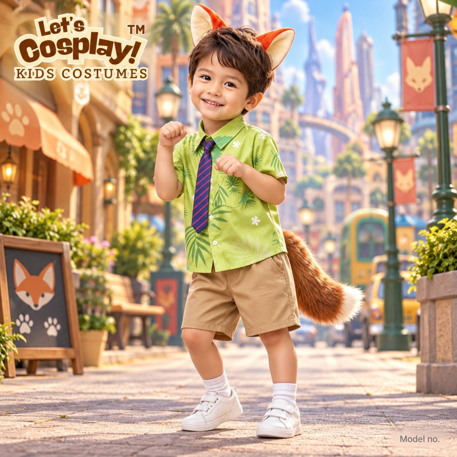 幼童版 優獸大都會阿力Zootopia Nick 角色扮演服裝套裝｜Lets Cosplay 香港現貨 COS1356