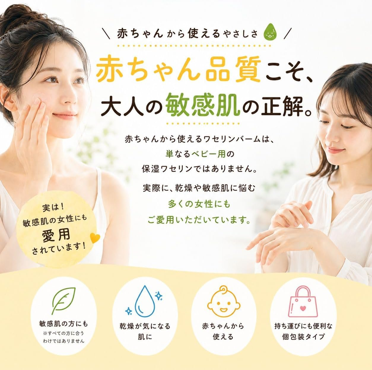 【日本雪之元】嬰幼兒可用獨立包裝凡士林保濕潤膚膏 (28包入) | 敏感肌適用