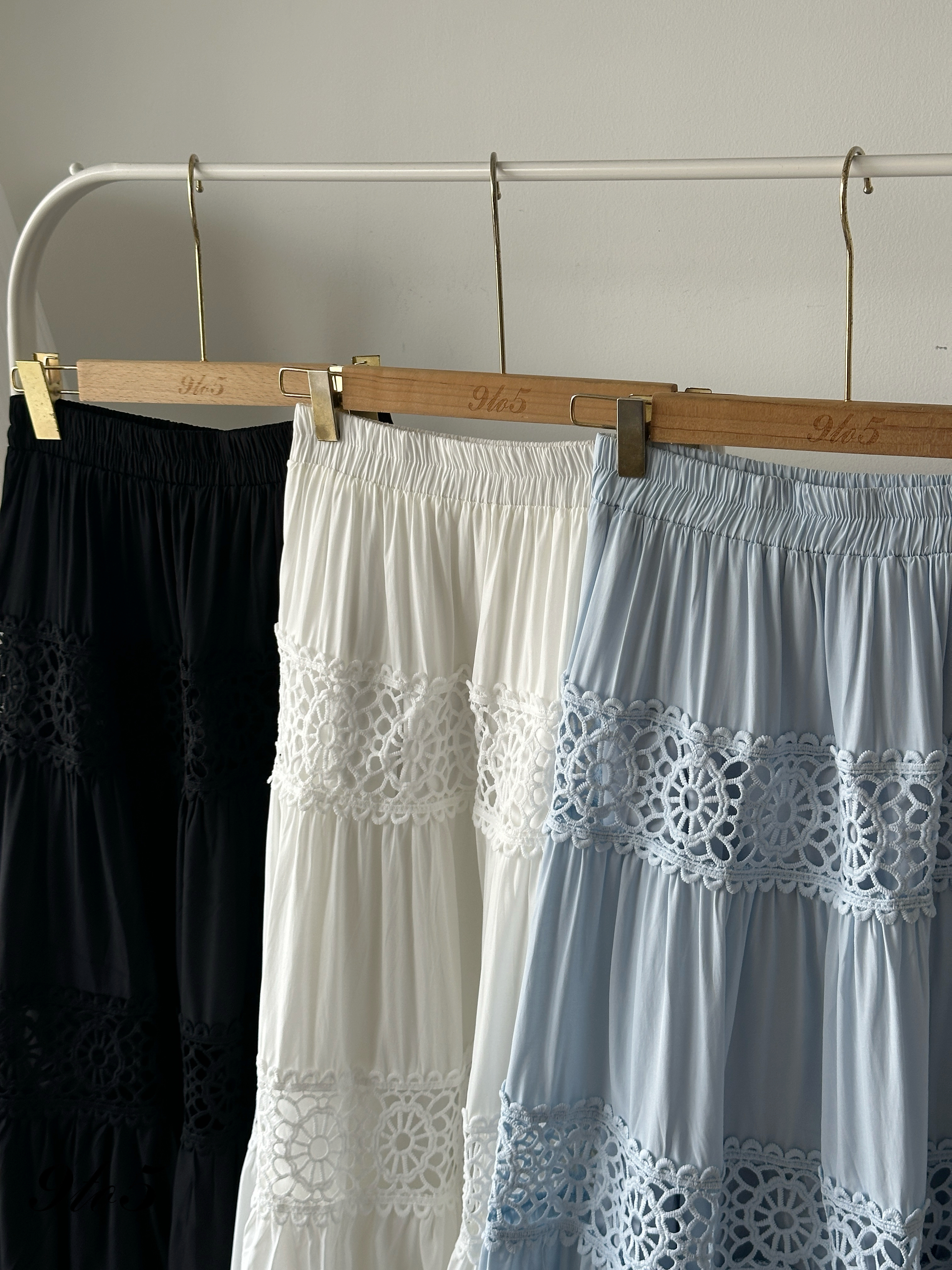 S1901 Bohemian Layered Skirt - 3 Colors 