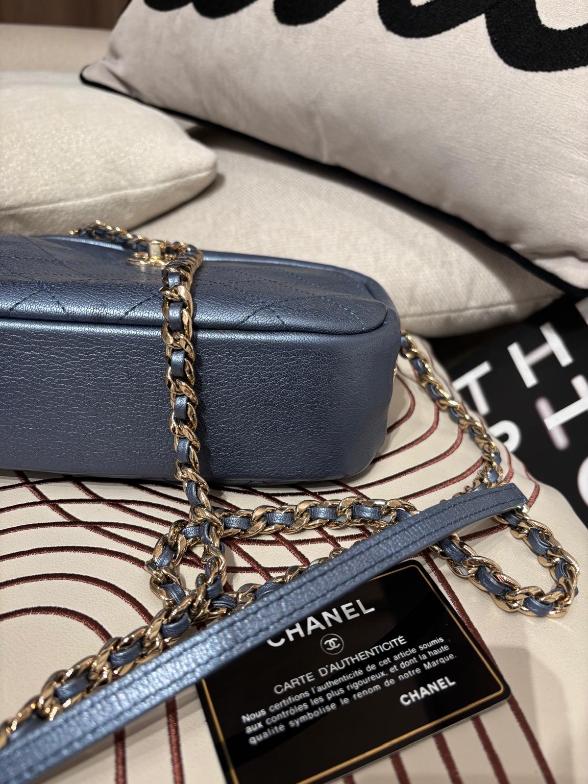 Chanel camera bag calfskin  100%Authentic,98%new ✅CARD ✅dust bag 