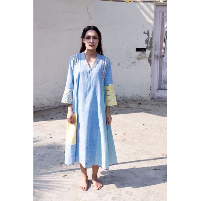 Jamdani V領/兩件套catalog 印度非物質文化遺產手工搖織 