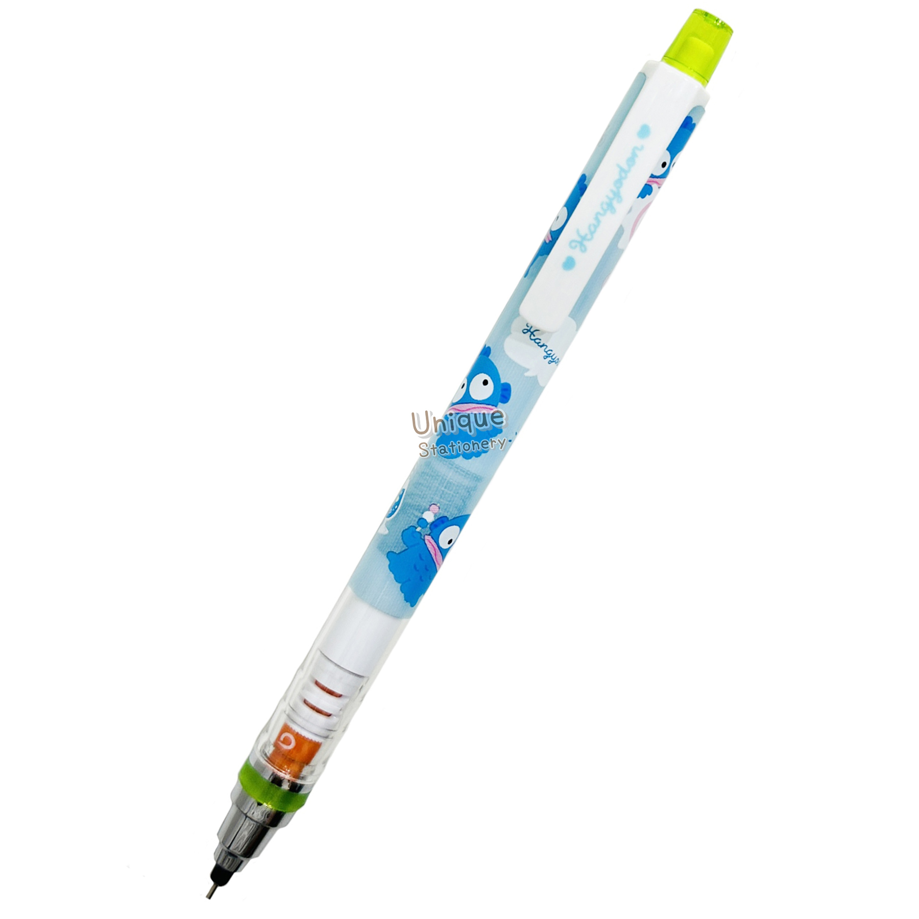 現貨｜Sanrio Hangyodon 水怪 日版 Uni KURU TOGA 0.5mm 不斷芯旋轉自動 鉛芯筆 (307312)