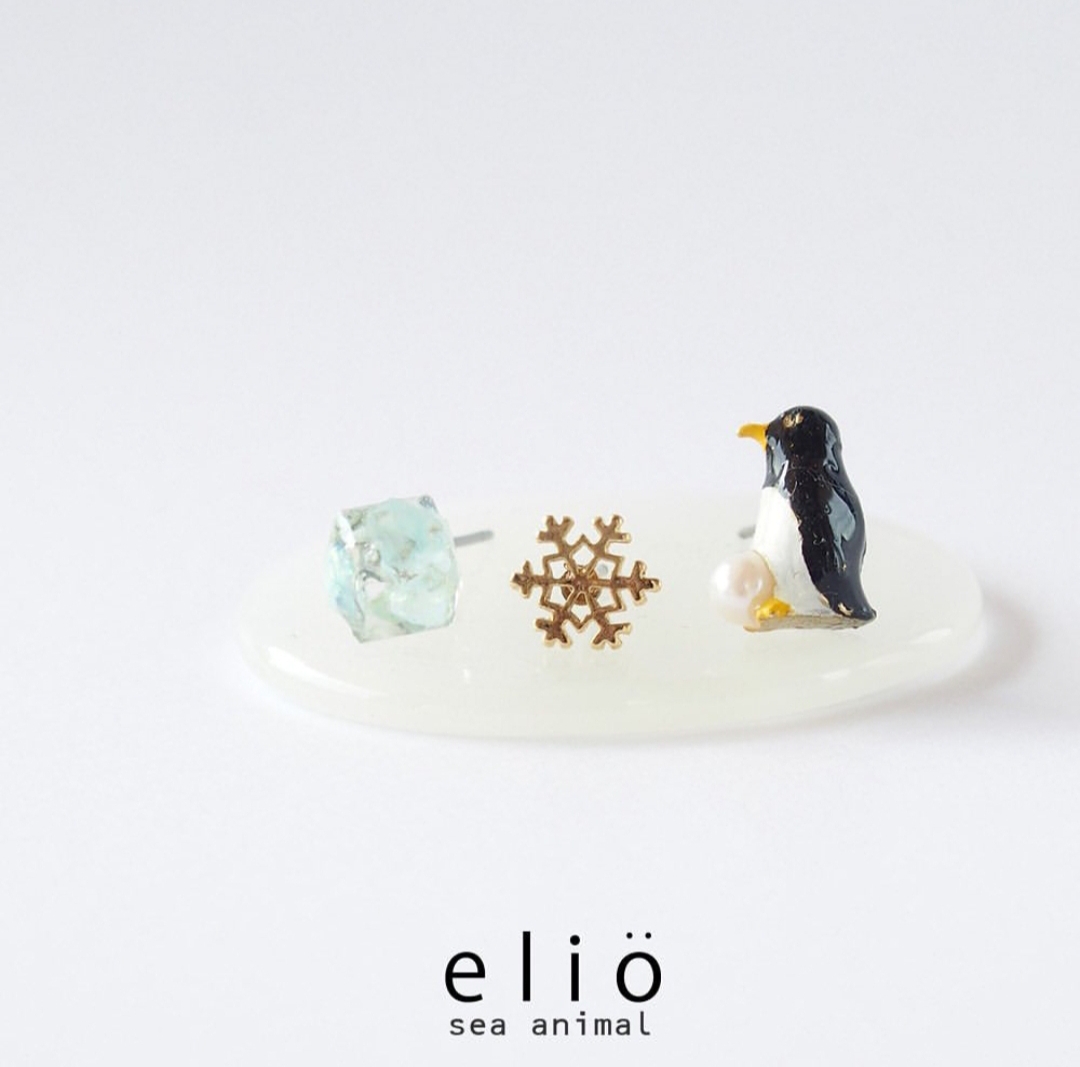 Elio企鵝耳環Ael-007